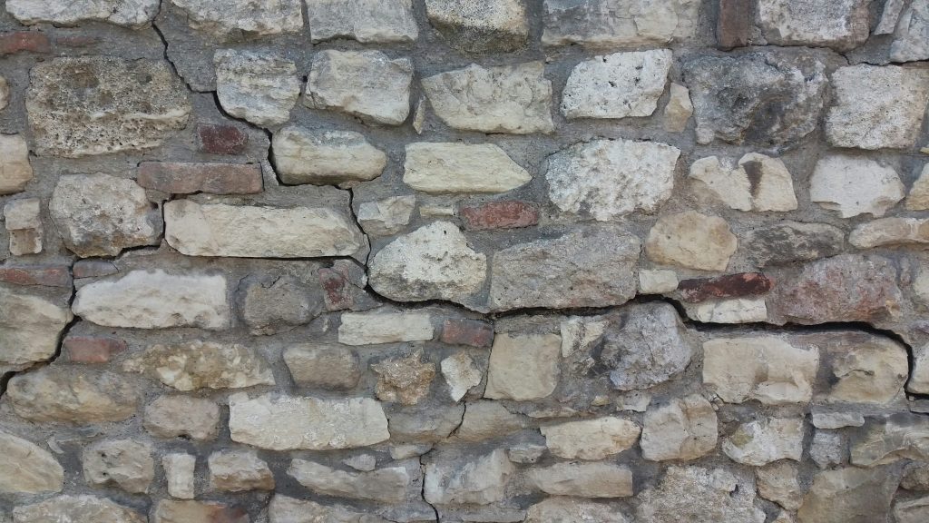 Cracked stonework